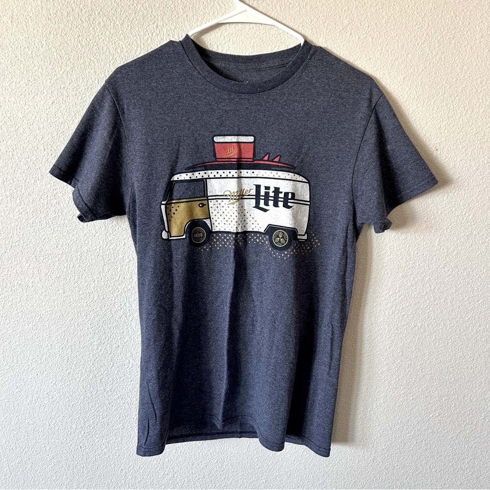 Miller Lite Cooler Van T-Shirt Tee Shirt